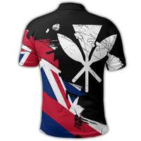 Hawaiian Flag Hawaii Map Kanaka Polynesian Polo Shirt Classic Style - Polynesian Pride