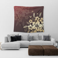 Hawaiian Golden Hibiscus Butterfly Polynesian Tapestry - AH - Polynesian Pride