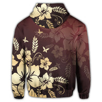 Hawaiian Golden Hibiscus Butterfly Polynesian Hoodie - Polynesian Pride