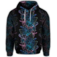 Hawaiian Hibiscus Full Color Polynesian Hoodie - Polynesian Pride