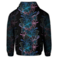 Hawaiian Hibiscus Full Color Polynesian Hoodie - Polynesian Pride