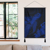 Hawaiian Hibiscus Memory Turtle Polynesian Hanging Poster Blue - AH - Polynesian Pride