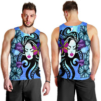 Hawaiian Hibiscus Plumeria Hula Girl Polynesian Tank Top - AH - Polynesian Pride