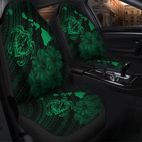 Hawaiian Hibiscus Sea Turtle Swim Polynesian Car Seat Covers - Green - AH - Polynesian Pride