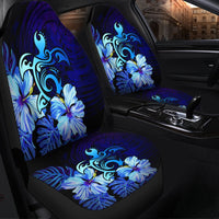 Hawaiian Hibiscus Tropical Deep Ocean Turtle Sea Car Seat Covers - AH - Polynesian Pride