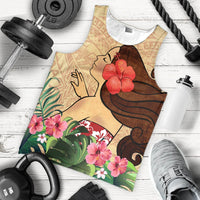 Hawaiian Hula Girl And Hibiscus Polynesian Tank Top - AH - Polynesian Pride