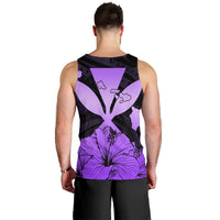 Hawaiian Kanaka Tank Top Hibiscus Polynesian Love - Violet - AH - Polynesian Pride