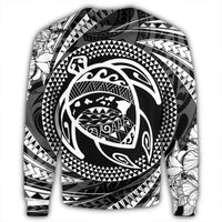 Hawaiian Kanaka Honu Hibiscus Tornando Polynesian Sweatshirt - AH - Polynesian Pride