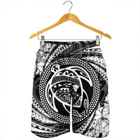 Hawaiian Kanaka Honu Hibiscus Tornando Polynesian Men's Shorts - AH - Polynesian Pride