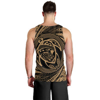 Hawaiian Kanaka Honu Hibiscus Tornando Polynesian Gold Tank Top - AH - Polynesian Pride