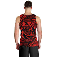 Hawaiian Kanaka Honu Hibiscus Tornando Polynesian Red Tank Top - AH - Polynesian Pride