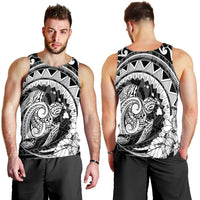 Hawaiian Kanaka Honu Map Hibiscus Globular Polynesian Tank Top - AH - Polynesian Pride
