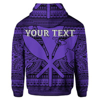 Custom Hawaiian Kanaka Polynesian Hoodie Tribal Reggae Color Purple - Polynesian Pride