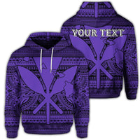 Custom Hawaiian Kanaka Polynesian Hoodie Tribal Reggae Color Purple Unisex Art - Polynesian Pride