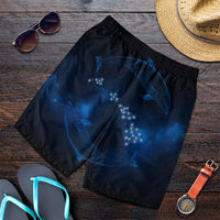 Hawaiian Map Galaxy Zodiac Dolphin Polynesian Men's Shorts - AH Art - Polynesian Pride
