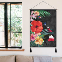 Hawaiian Map Hawaii Flag Hibiscus Polynesian Hanging Poster AH - Polynesian Pride