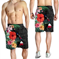 Hawaiian Map Hawaii Flag Hibiscus Polynesian Men's Shorts AH - Polynesian Pride
