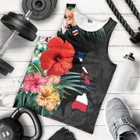 Hawaiian Map Hawaii Flag Hibiscus Polynesian Tank Top AH - Polynesian Pride