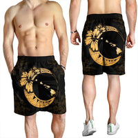 Hawaiian Map Hibiscus Turtle Polynesian Moon Men's Shorts Yellow - AH - Polynesian Pride