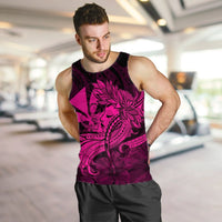 Hawaiian Map Hula Girl Hibiscus Kanaka Polynesian Tank Top - Pink - AH - Polynesian Pride