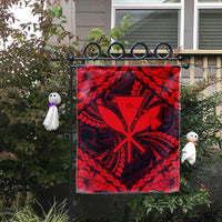 Hawaiian Map Kanaka Hibiscus Red Polynesian Flag - AH - Polynesian Pride