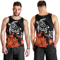 Hawaiian Map Kanaka Turtles Hibiscus Plumeria Tank Top - AH - Polynesian Pride