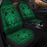 Hawaiian Map Madame Pele Kanaka Plumeria Polynesian Car Seat Covers Green AH - Polynesian Pride