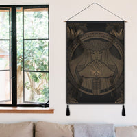 Hawaiian Map Madame Pele Polynesian Hanging Poster Gold AH - Polynesian Pride