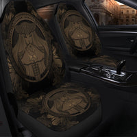 Hawaiian Map Madame Pele Polynesian Car Seat Covers Gold AH - Polynesian Pride
