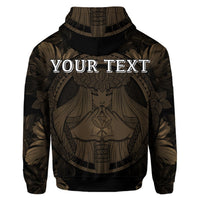 Custom Hawaiian Map Madame Pele Polynesian Hoodie Gold - Polynesian Pride