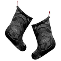 Hawaiian Map Madame Pele Polynesian Christmas Stocking Gray AH - Polynesian Pride