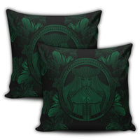 Hawaiian Map Madame Pele Polynesian Pillow Covers Green AH - Polynesian Pride