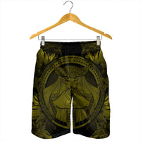 Hawaiian Map Madame Pele Polynesian Men's Shorts Yellow AH - Polynesian Pride