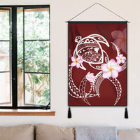 Hawaiian Map Plumeria Turtle Swim Polynesian Hanging Poster - AH - Polynesian Pride