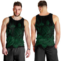 Hawaiian Map Turtle Hibiscus Polynesian Tank Top - Green - AH - Polynesian Pride