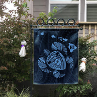 Hawaiian Map Turtle Ohana Hibicus Polynesian Flag - Pastel Blue - AH - Polynesian Pride