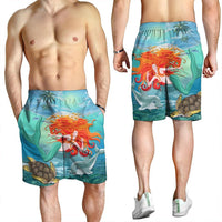 Hawaiian Mermaid Turtle Dolphin Polynesian Men's Shorts - AH - Polynesian Pride