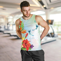 Hawaiian Orchids Strelitzia Hibiscus Plumeria Hummingbirds Polynesian Tank Top - AH - Polynesian Pride