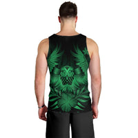 Hawaiian Owl Hibiscus Plumeria Polynesian Tank Top - Green - AH - Polynesian Pride