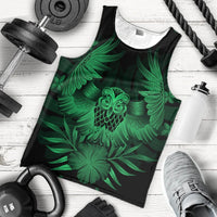 Hawaiian Owl Hibiscus Plumeria Polynesian Tank Top - Green - AH - Polynesian Pride