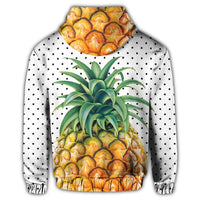Hawaiian Pineapple Polka Dots Background Polynesian Hoodie - Polynesian Pride