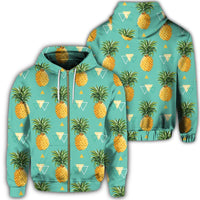 Hawaiian Pineapple Polynesian Zip Hoodie Unisex Art - Polynesian Pride