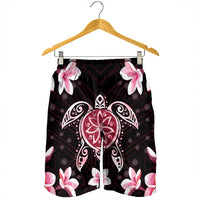 Hawaiian Pinky Turtle Plumeria Men's Shorts AH - Polynesian Pride