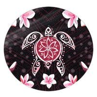 Hawaiian Pinky Turtle Plumeria Round Carpet AH Round Carpet Luxurious Plush - Polynesian Pride