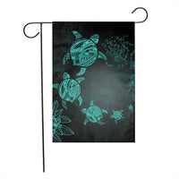 Hawaiian Plumeria Hibiscus Turtle Under Sea Polynesian Flag Blue AH - Polynesian Pride