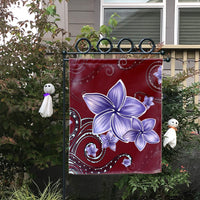 Hawaiian Plumeria Violet Polynesian Red Flag - AH - Polynesian Pride