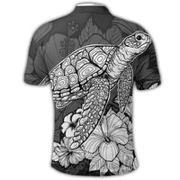 Hawaiian Sample Turtle Plumeria Polo Shirt - Polynesian Pride