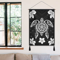Hawaiian Silver Turtle Plumeria Hanging Poster AH - Polynesian Pride