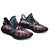 Hawaiian Sneakers YZ Tropical Flower Black - Polynesian Pride