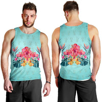 Hawaiian Tropical Strelitzia Hibiscus Plumeria Centre Tank Top - AH - Polynesian Pride